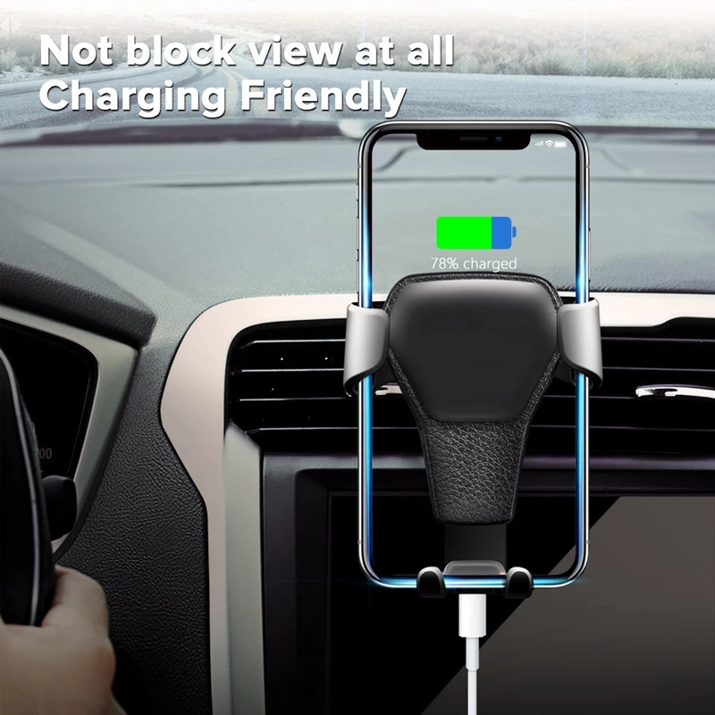 Soporte Universal de gravedad para teléfono móvil, Clip de ventilación de coche, para iPhone y Samsung