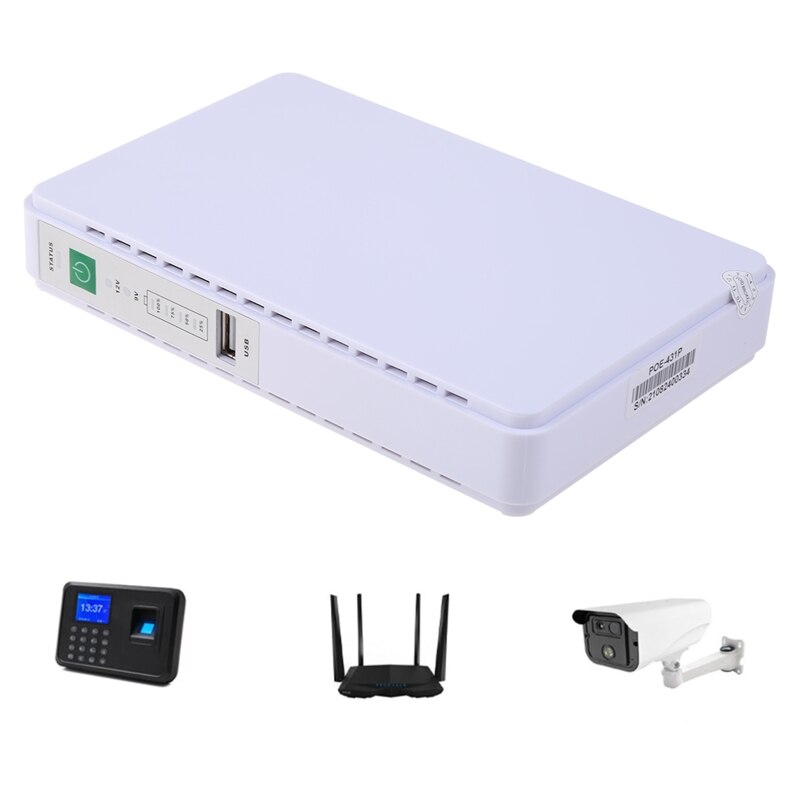 Mini Ups Batterij Backup Noodstroomvoorziening Voor Wifi Router Modem Security Camera Usb 5V Dc 9V/12V Poe 15V/24V