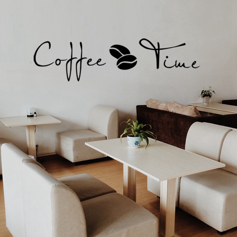 Ihomee coffee time vægklistermærker til kaffebar kunst mærkat køkken bar boligindretning