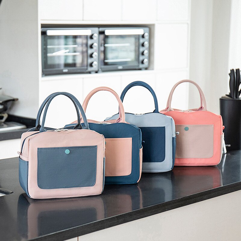 High Capacity Lunch Bag Women Picnic Food Thermal Pouch Waterproof Student Bring Meals Cooler Storage Handbag Accessories Items