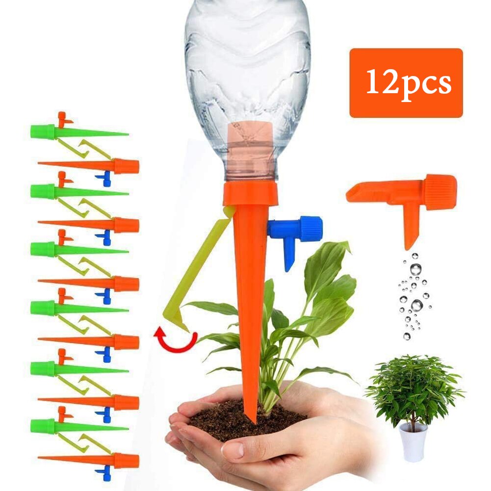 12pcs Bottle Dripper Drip Irrigation System Automatic Waterer Spike for Flower Plants Greenhouse Watering Device Garden Supplies