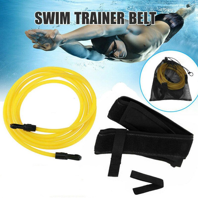 4M Einstellbare Ausbildung Schwimmen Widerstand Gürtel Elastischen Seil Schwimmen Schwimmbad Sicherheit Ausbildung Band Latex Rohre Trainer
