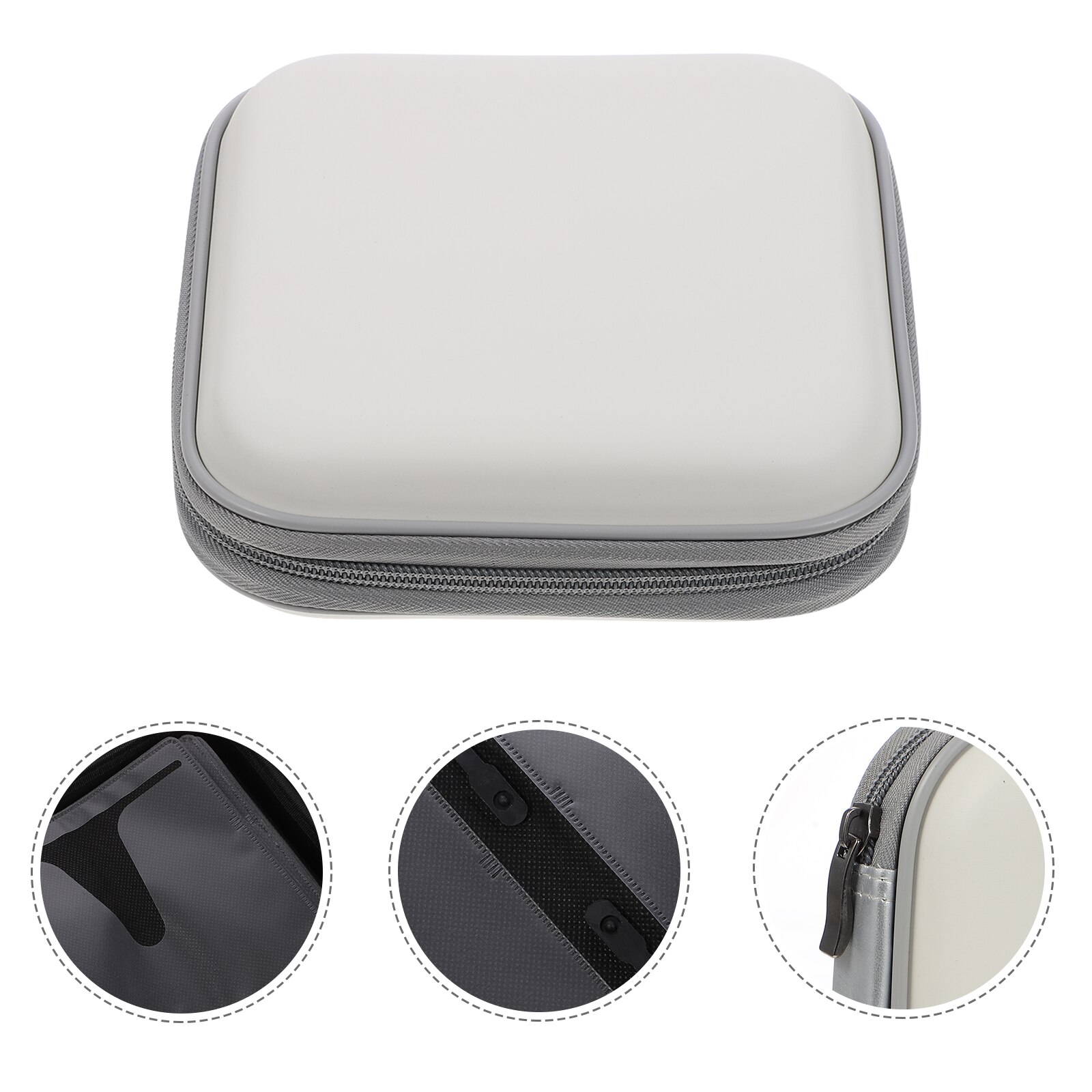 Case Booklet Binder 24 Slots Holder Storage Case Disc Storage Pouch: White