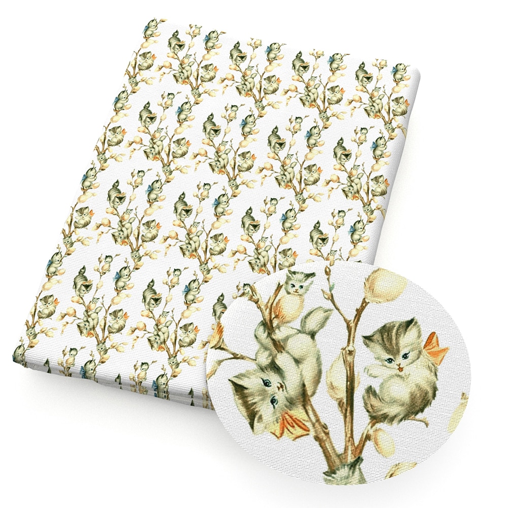 David accessoires 50*145cm Patchwork girafe imprimé Polyester coton tissu pour bricolage Quilting couture artisanat coussin sac, c11149