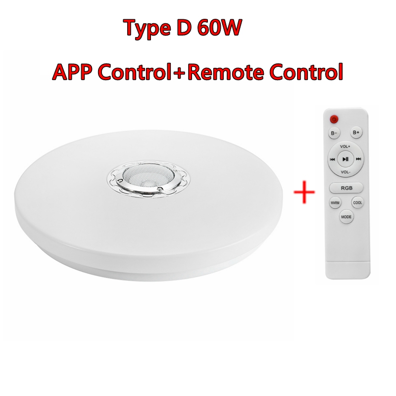 Smart APP + Remote Control LED Bluetooth Speaker Loundspeaker Player with RGB Dimmable Ceiling Light Panel Lamp For Kids Bedroom
