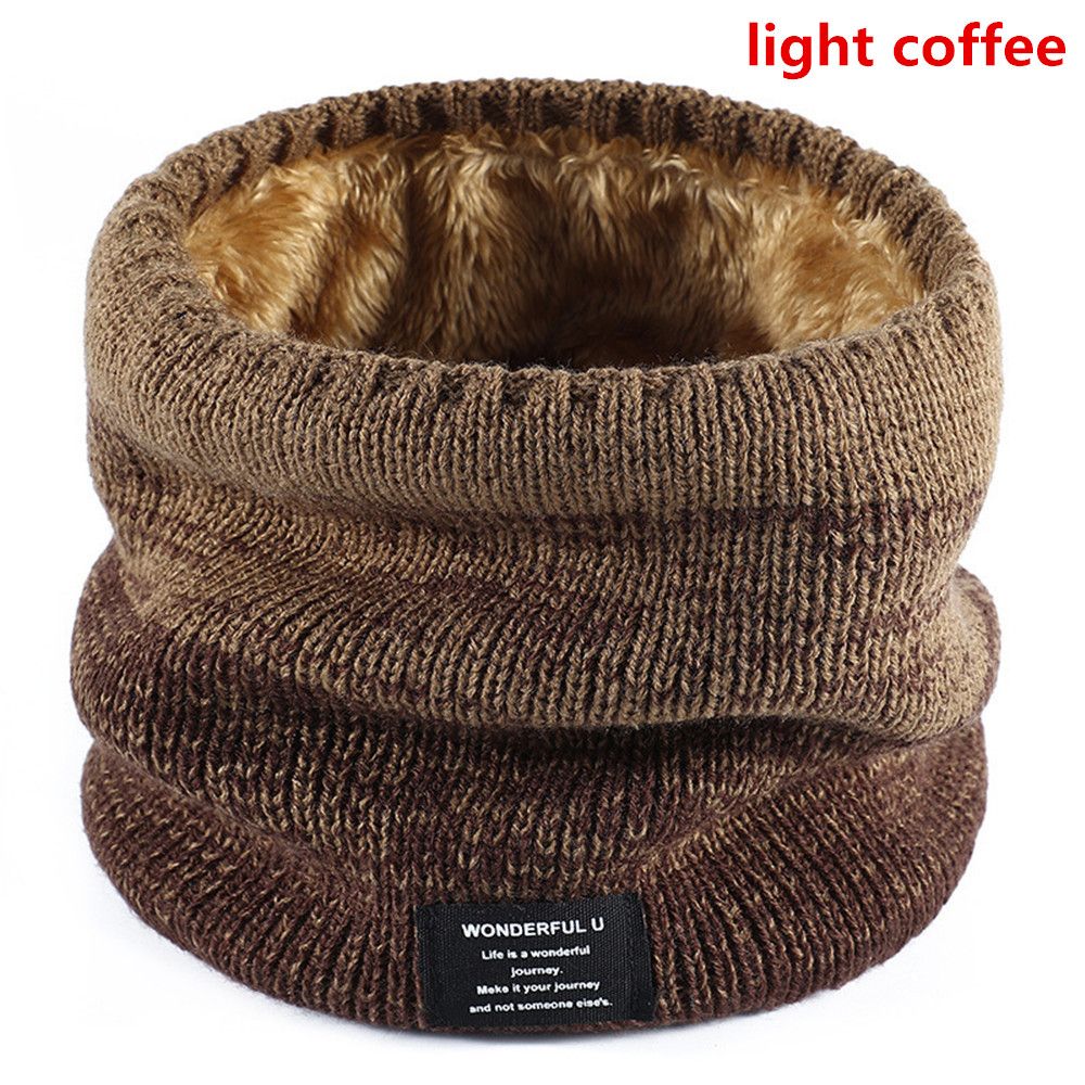 Foulard d&#39;hiver en cachemire épais pour homme et femme, cache-col, Bandana, tricoté, , résistant, masque de Ski, mouchoir: 8 light coffee