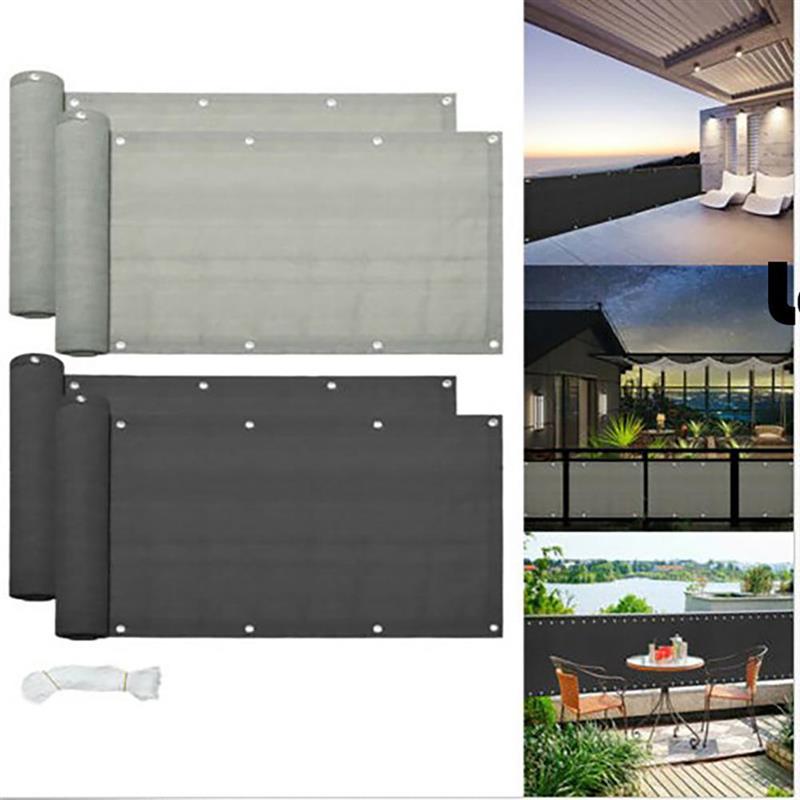 0.9x5M Balcony Privacy Screen Fence Cover With Ties Weather-Resistant Backyard Patio Balcony Privacy Screen Cover Sunshade Net