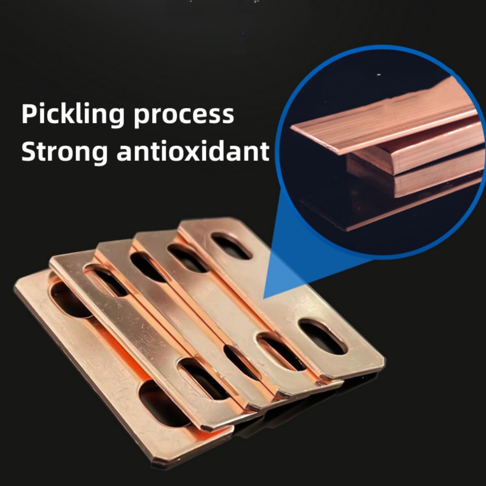 Bus Bars Connector Red Copper for LiFePO4 Cell 30Ah-300Ah Lithium Battery Red Copper Pickling Busbar Brass M6