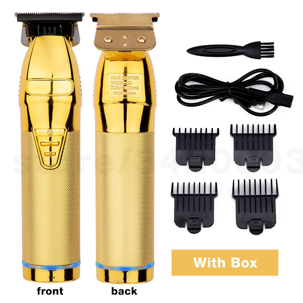 Cordless T-outliner Hair Clipper Barbershop For Men Hair Trimmer Electric Trimer Hair Cutter Machine Revised Blade: Gold 2