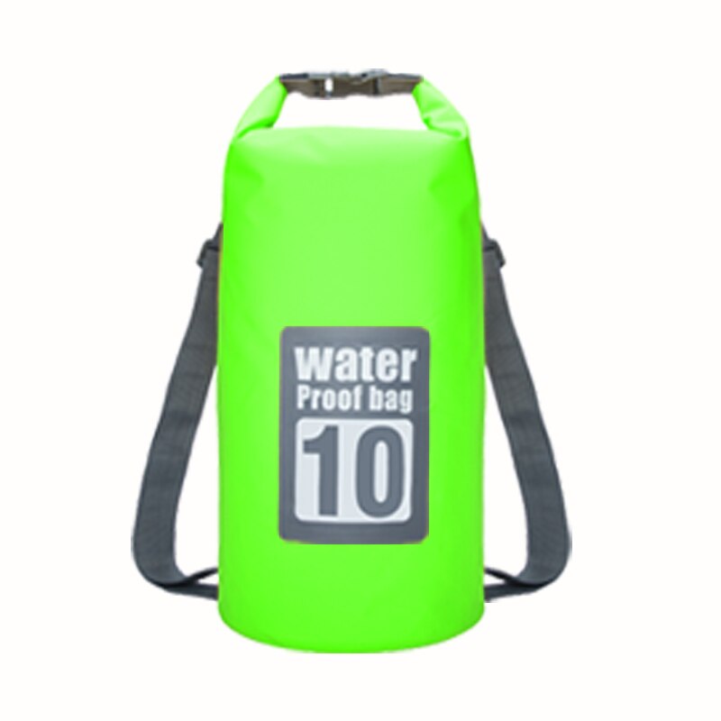 5L/10L/15L/Wasserdichte Taschen Trockenen Tasche PVC Wasserdichte Rucksack Sport Tasche Rafting Schwimmen Rucksäcke Undurchlässig Trockenen tasche # ED: 10L Green