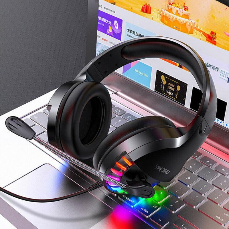Casque de jeu pour PS4 avec son Surround 7.1, Xbox One, avec micro anti-bruit, lumière RGB, pour PC et ordinateur portable