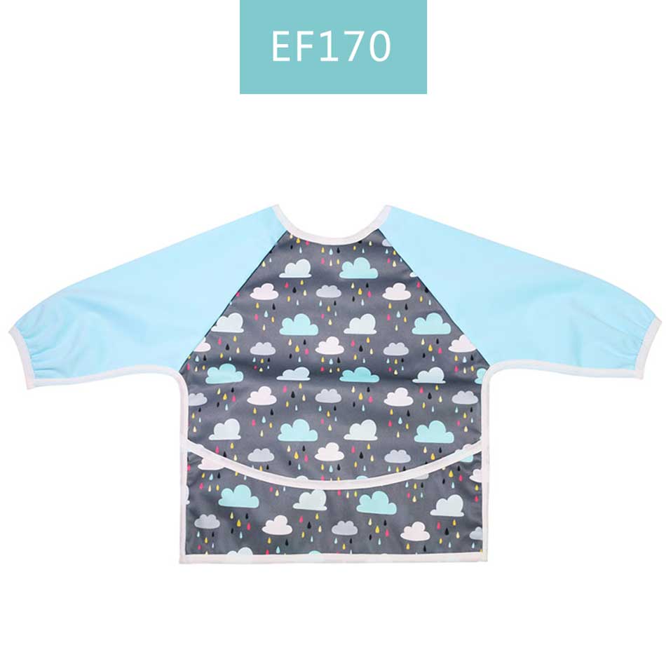 Happyflute Baby Slabbetjes Waterdichte Baby Slabbetjes Print Pul & Print Minky Leuke Lange Mouwen Kinderen Bib Burp Kleding Baby Spullen: EF170
