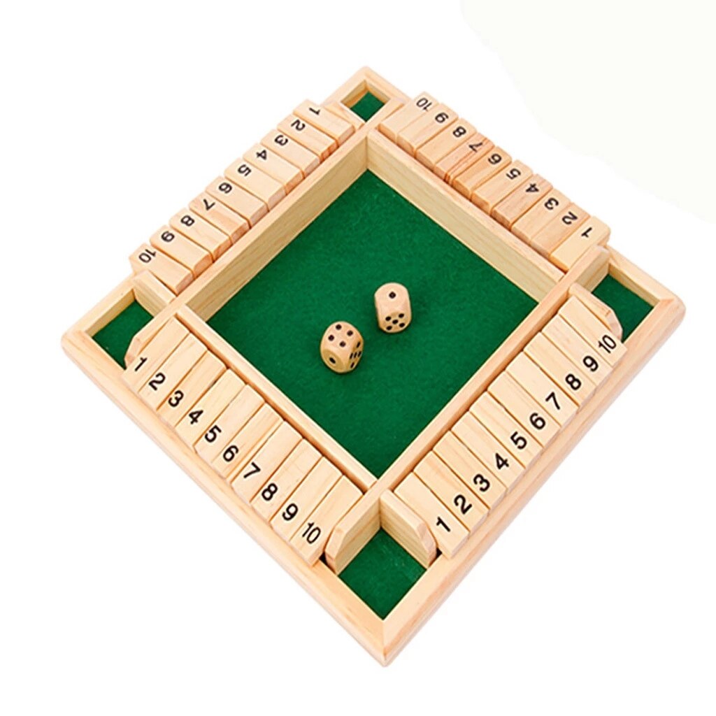 Hoge Ouder-kind Houten Vier-Speler Digitale Flop Dice Game Multiplayer Party Club Drinken Games Voor volwassenen Gezinnen