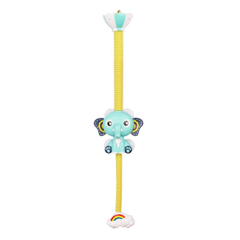 OOTDTY-grifo con de elefante para bebé, cabezal de ducha eléctrico, juguete de pulverización de agua para niños, juguetes de baño y natación: Azul