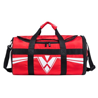 Vicleo gym taske mænds sports træningstaske skulder bagage trommetaske til mænd kvinder stor kapacitet rejsetaske rygsæk 16 z 21000: Rød