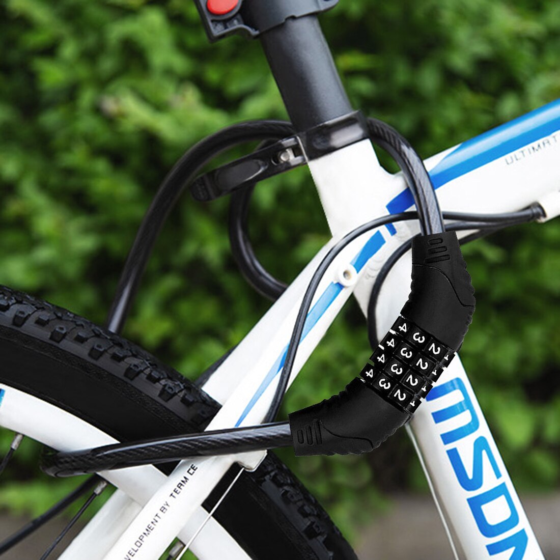 Bike Lock 4 Digit Code Kombination Fahrrad Lock Fahrrad Sicherheit Lock Fahrrad Ausrüstung Radfahren Sport MTB Anti-diebstahl Ring schloss