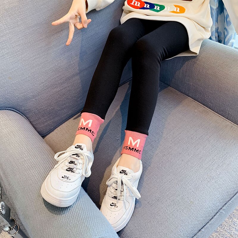 Nuovi Leggings in cotone 2022 per bambini pantaloni a matita Skinny per bambini primavera Leggings a fondo tinta unita autunno abbigliamento per ragazze 8Y