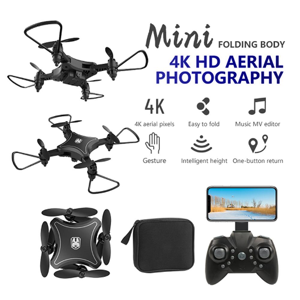 4K Professionele Mini Rc Helicopter Opvouwbare Drone Wifi Fpv Met Esc Camera Hd Rc Drone Luchtfoto Afstandsbediening Quadcopter vliegtuigen