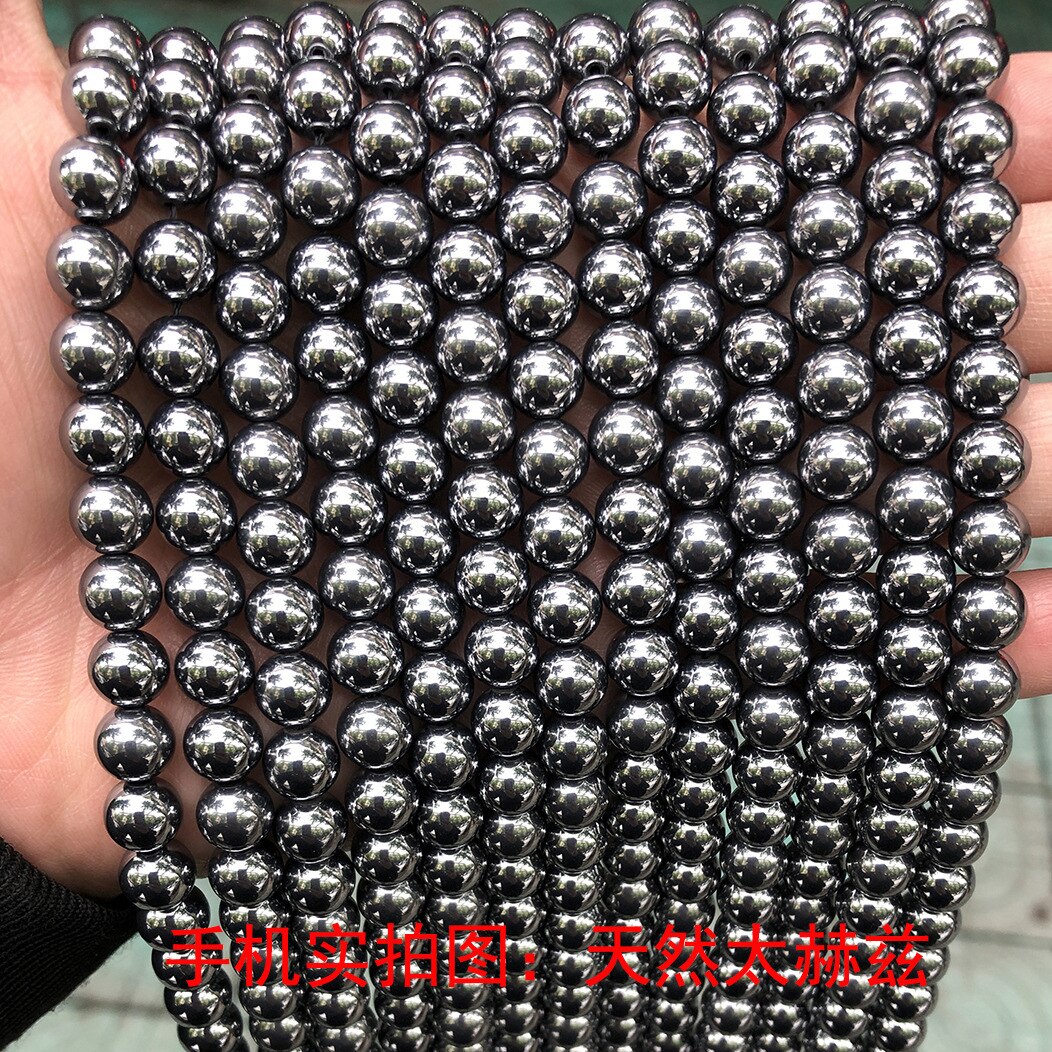 Omh JD124 4 6 8 10 12Mm Sieraden Diy Maken Armband Ketting Natuurlijke Aaa Terahertz Losse Spacer Facet ronde Kralen: round / 12mm about 32 pcs