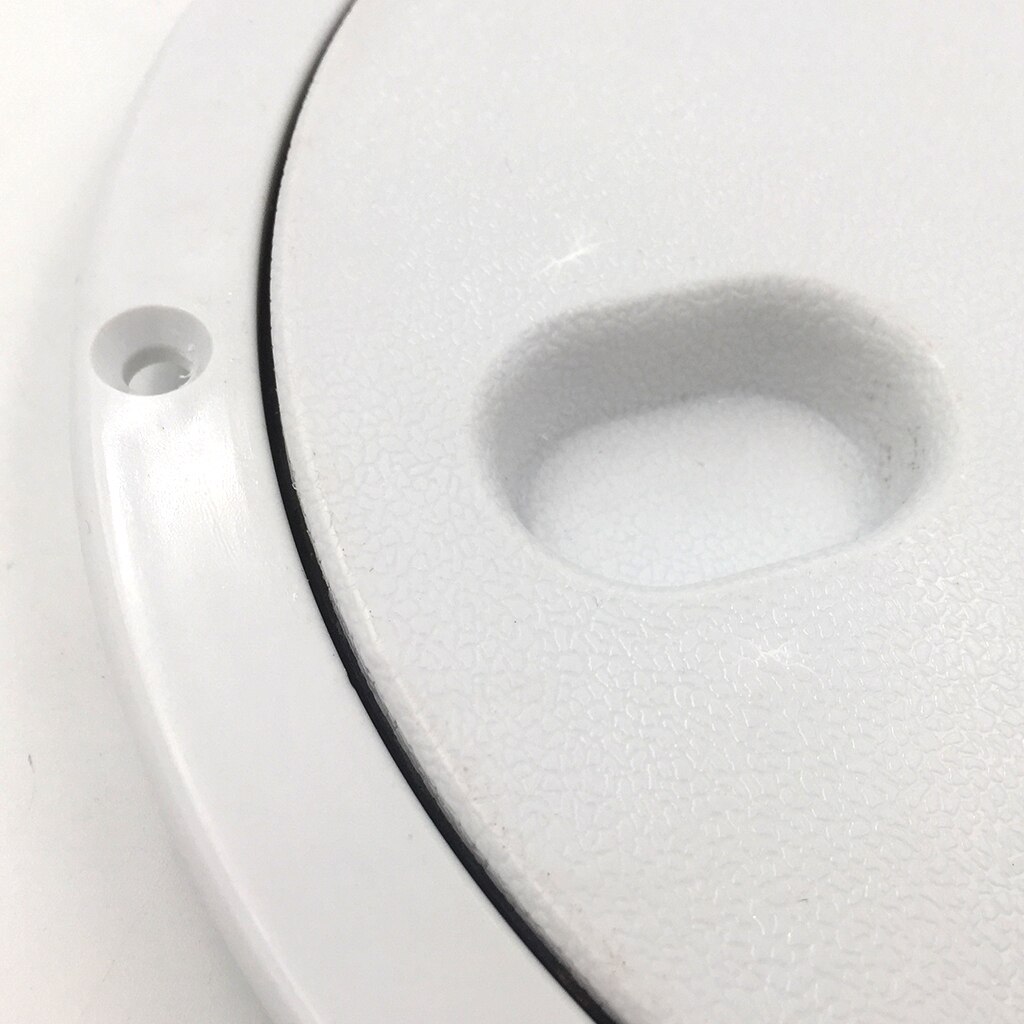 Marine 10.49 Inch Round Non Slip Inspection Hatch with Detachable Cover White