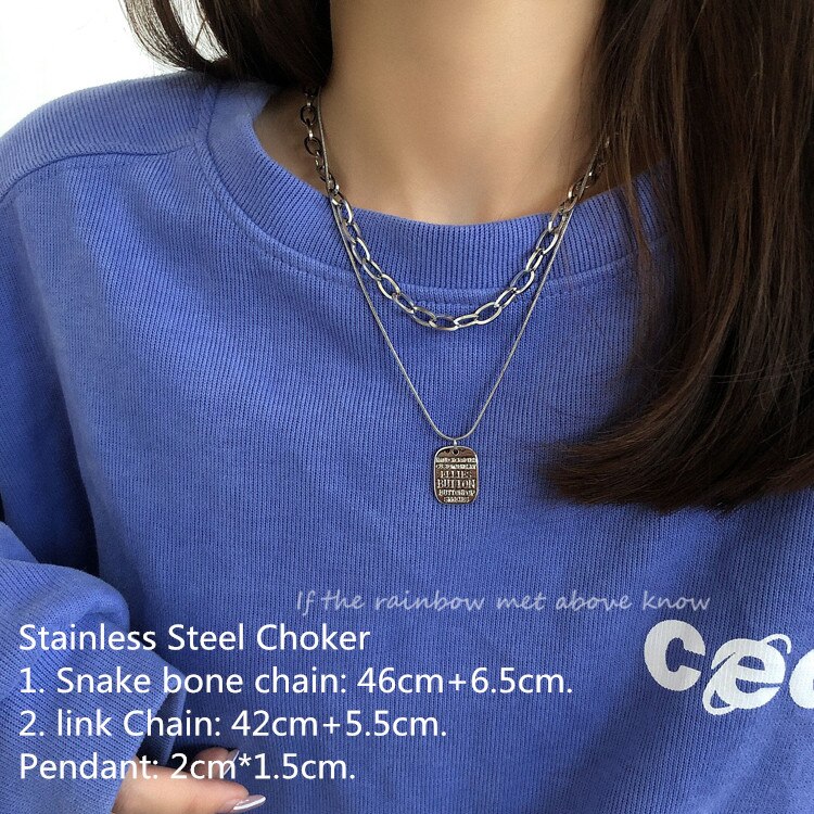 Dainty Zirconia Vlinder Hanger Ketting Voor Vrouwen Punk Zilver Kleur Gelaagde Keten Koreaanse Leuke Choker Mode-sieraden: 4.Silver Layered