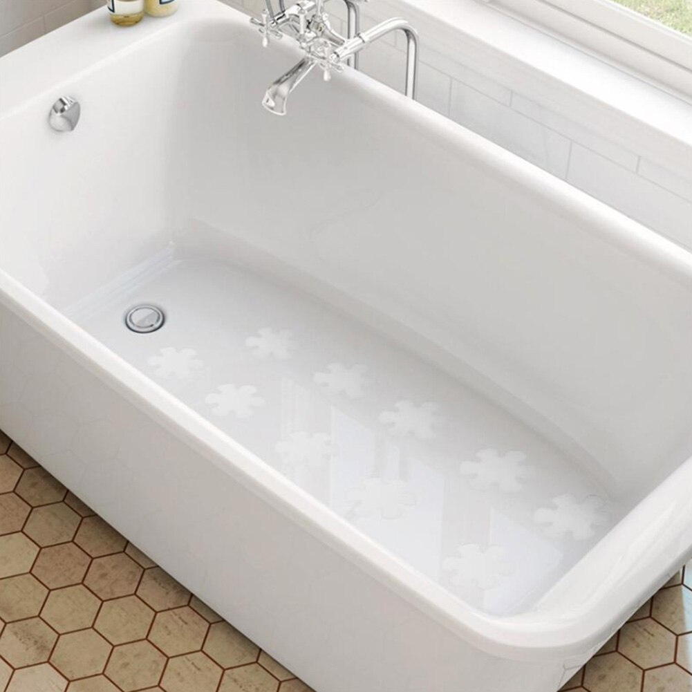 20 pièces douche fleur forme étanche Transparent bain sécurité salle de bain baignoire autocollant Durable décoratif toilette antidérapant PEVA