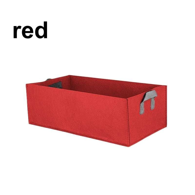 Bolsas rectangulares grandes para cultivo de verduras, maceta de Groot para plantación de vivero de jardín, bolsa de macetas no tejida de fieltro anticorrosión: red / 50x30x20cm