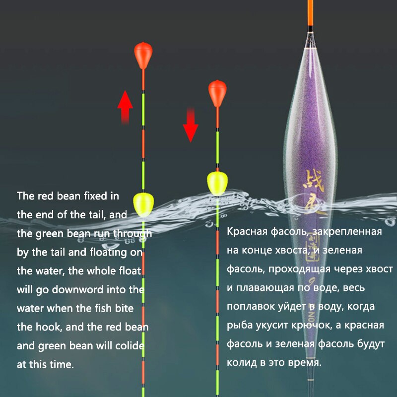 1 Piece Vertical Fishing Floats Fresh Water Lake River Fishing Buoy Nano Bead Moveable Tail Flatador Carp Fishing Tools Tackle