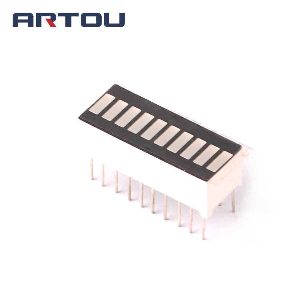 10PCS 10 Segment Red LED Bar-graph Display plane display tube