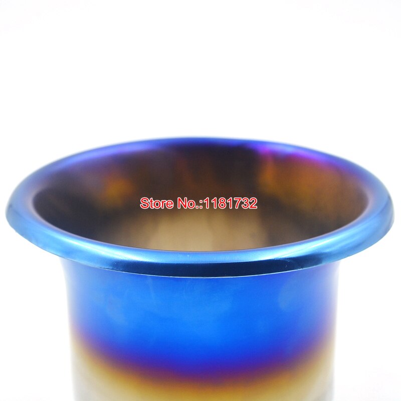 4inch Inlet Blue Tip Stainless Steel Racing Car Cold Air Compressor Intake Inlet Velocity Stack Turbo Horn Kit