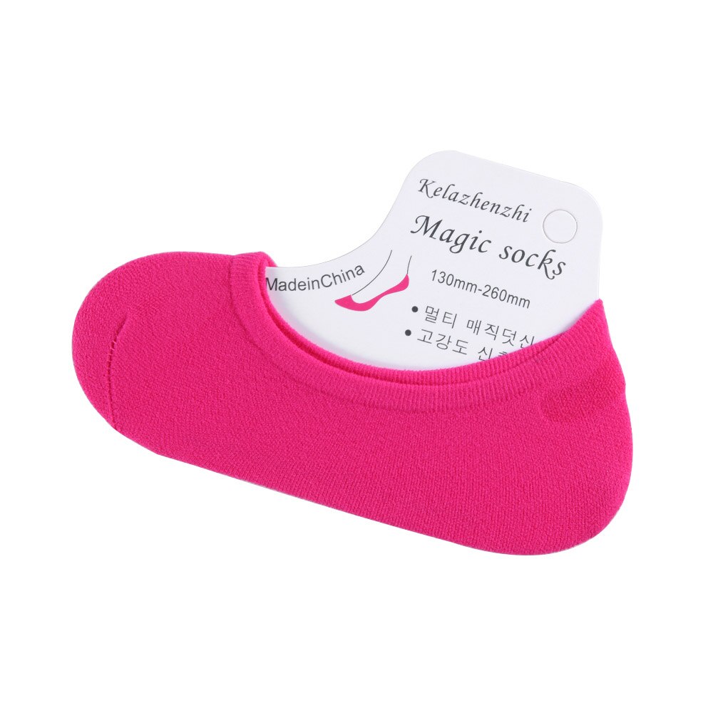 Onzichtbare katoenen sokken voor dames, antislip, loafer voering, enkel, laag, vrouwelijk, onzichtbaar, kleur, voor meisjes, kousen: Rood