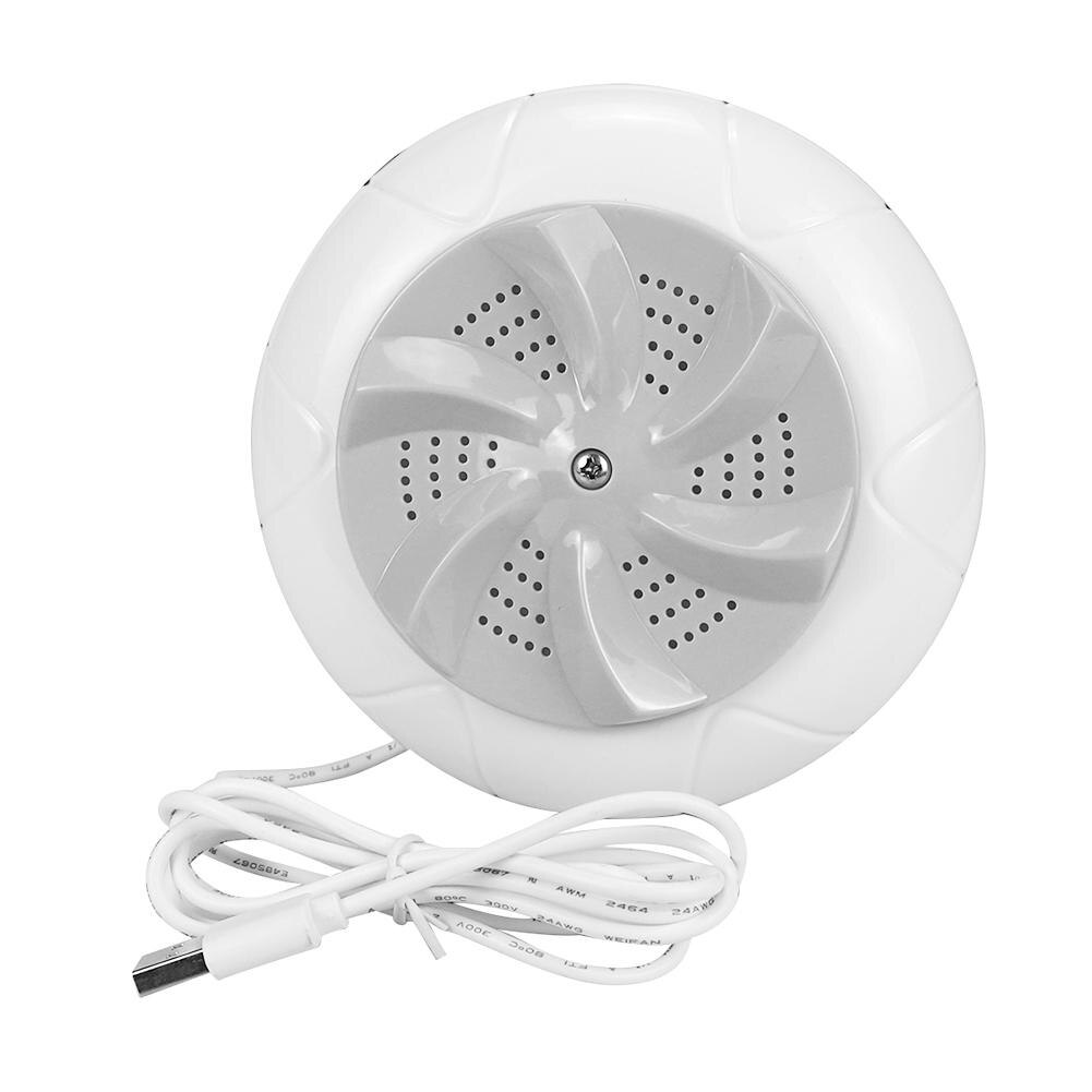 Usb mini ultralydsturbine vaskemaskine bærbar spin tørretumbler vaskemaskine turbine vaskemaskine tøj vaskemaskine til hjemmet: Hvid