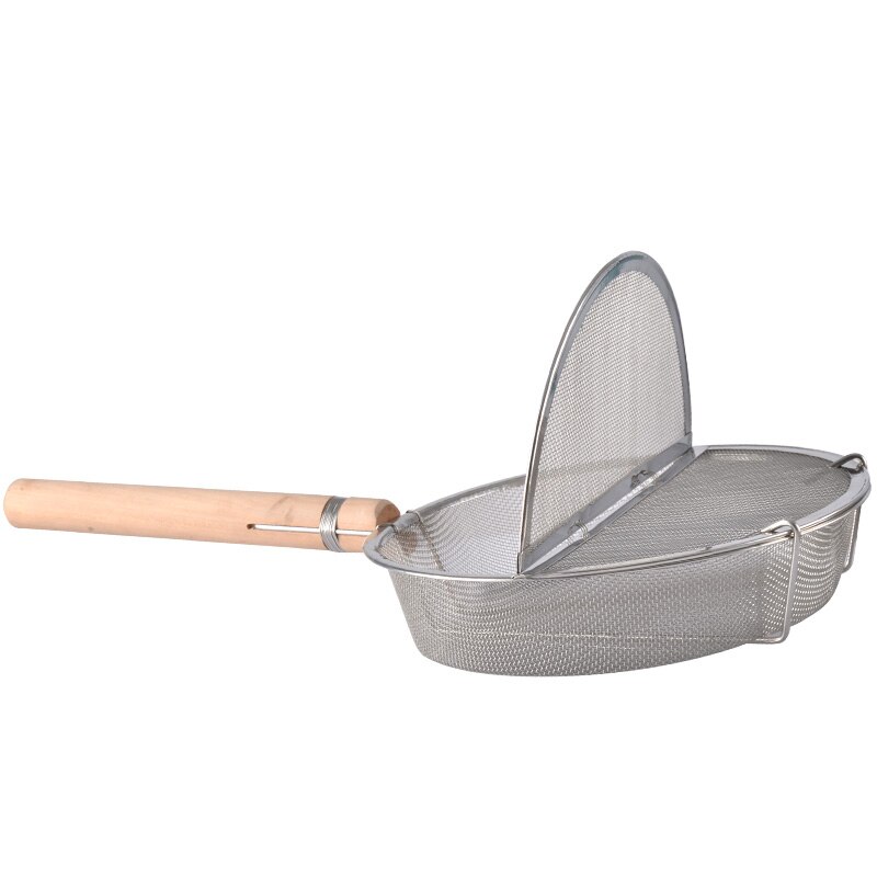 Cuillère filtrante pour filet de grains de café | En acier inoxydable, filets frits pour la cuisson des grains de café avec manche en bois de rose noir, accessoires de café