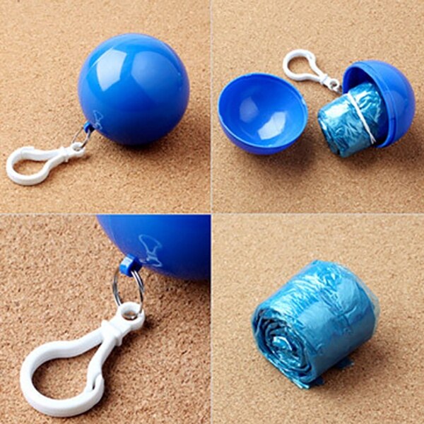 Chubasquero desechable portátil llavero bola chubasquero Unisex