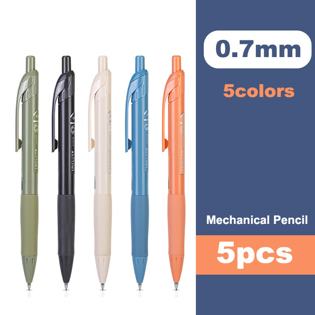 Deli 0.5/0.7mm Mechanical Pencil HB Pencil Leads Set Automatic Pencil Core Refill Art Drawing Sketching Students School Supplies: Navy Blue