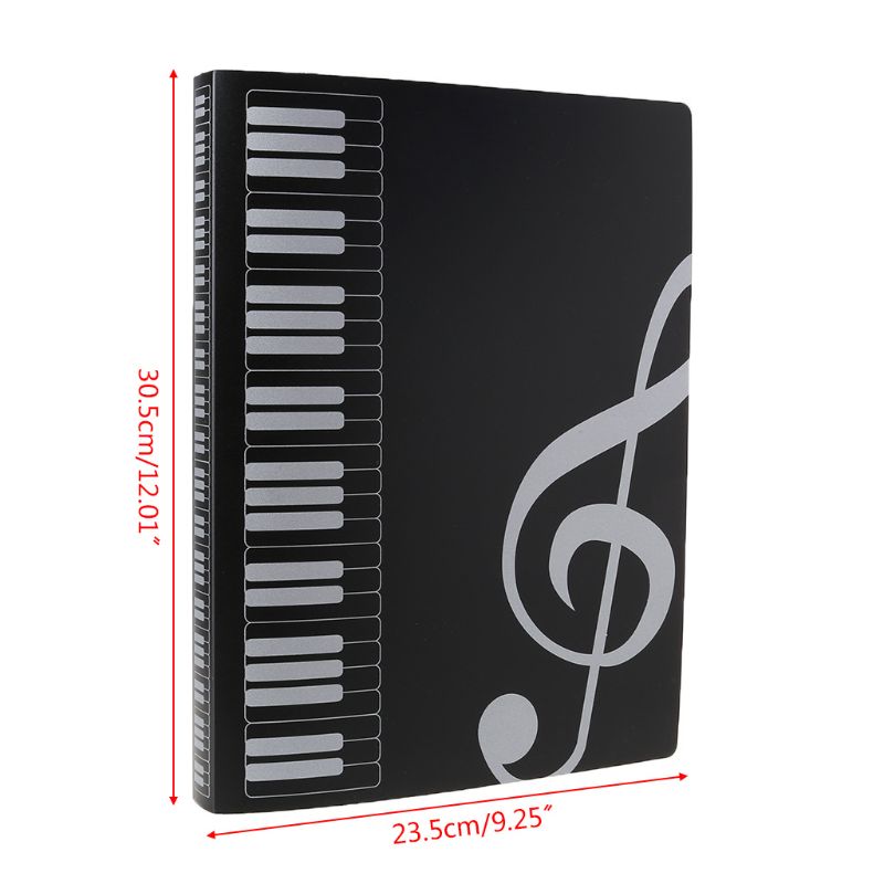 40 sider  a4 størrelse klavermusik partitur ark dokumentfil mappe opbevaring arrangør xxuc