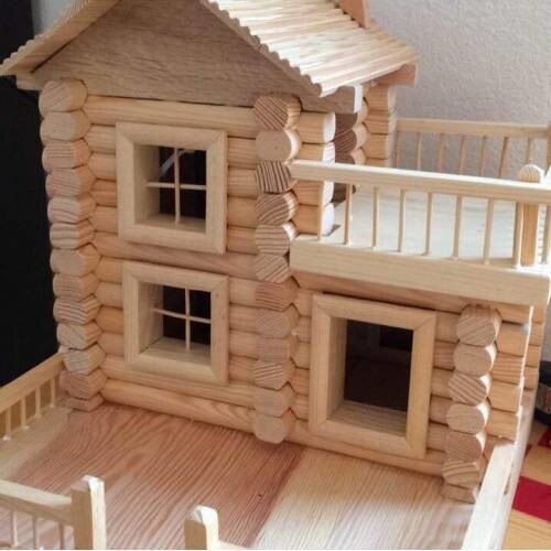 Miniatur Natürliche 3D Puppenhaus Spielzeug Pädagogisches Spielzeug 100% Holz Neue Villa Haus Handgemachte geburtstag Hause Super Kreative einstellen