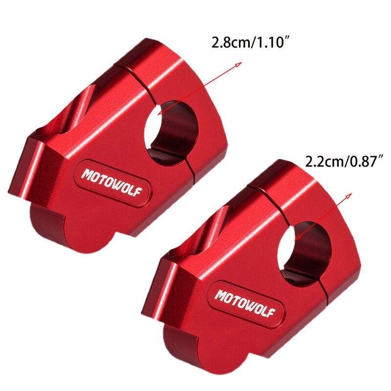 1 Pair Comfortable Universal 22mm 28mm High-strength Aluminum Alloy Motorbike Handlebar Riser Bar Mount Handle Clamp N0HF