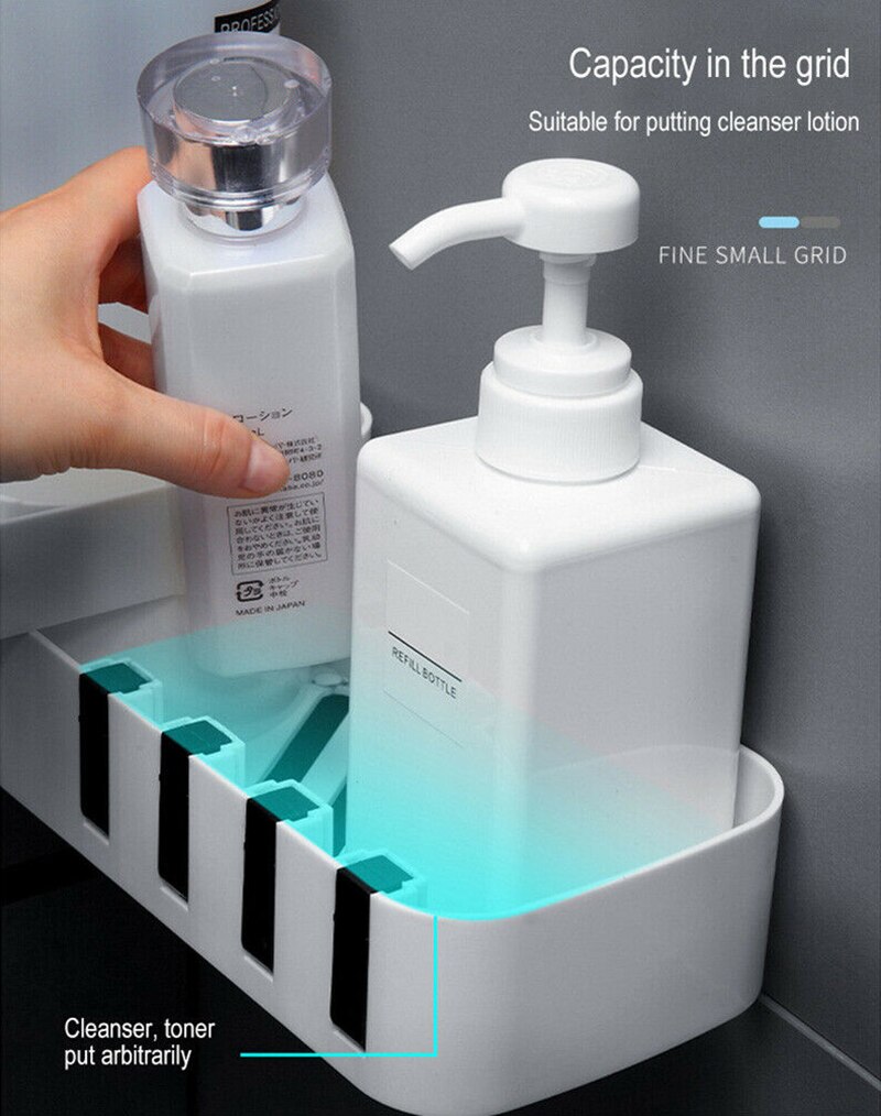 1 pc Ecke Dusche Regal Schlecht Shampoo Dusche Regal Halfter Küche Lagerung Gestell Organizer Zauberstab Montiert Badezimmer Spielereien