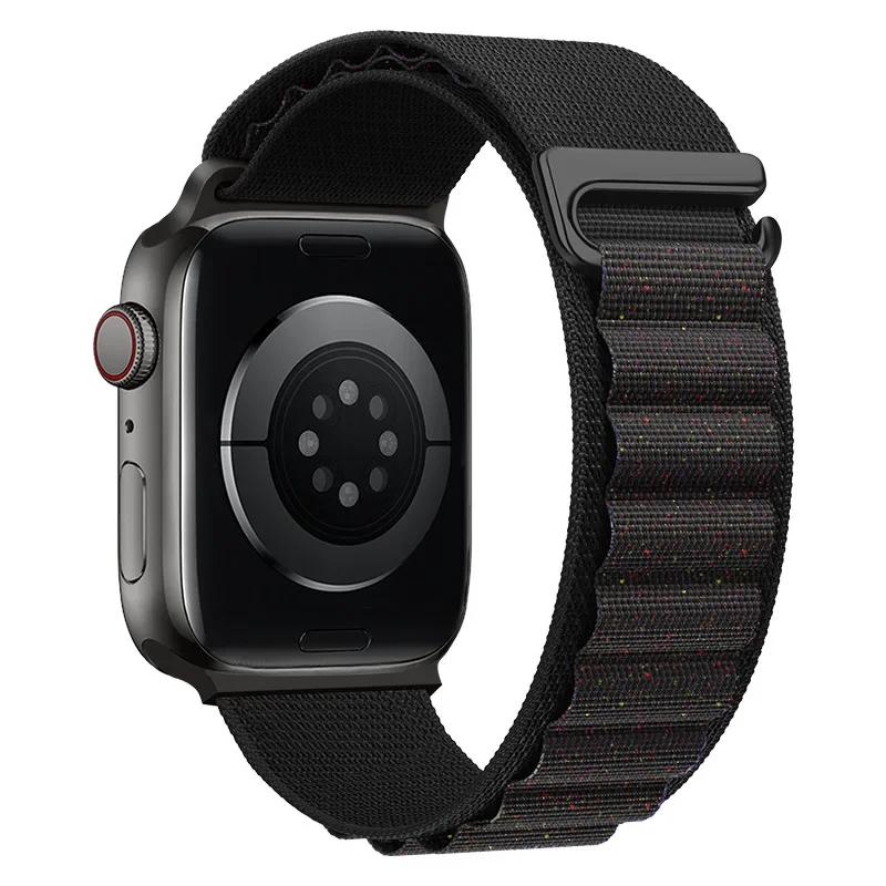 Correa Alpine Loop para Apple Watch Ultra Band 49mm 45mm 44mm 42mm 41mm 40mm pulseras de gancho en C de Metal iwatch SE series 9 8 7 6 5 4 3: Blanco de luz / 14 mm