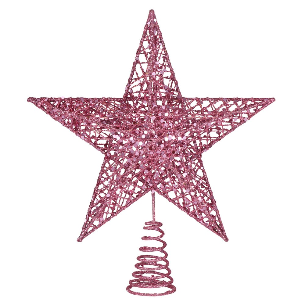 1 Pc Christmas Tree Top Topper Glittering Iron Star Topper for Banquet: Default Title