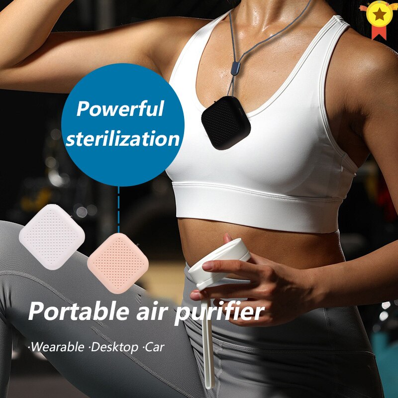 Personal Mini 15 Million Negative Ion Generator Hanging Neck Air Purifier Wearable Portable Car Oxygen Bar Home Ozone Sterilizer