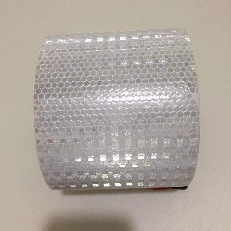 Cinta reflectante fluorescente de PVC autoadhesiva, señal de guía de tráfico, 10CM * 1M: Pure White 10cm