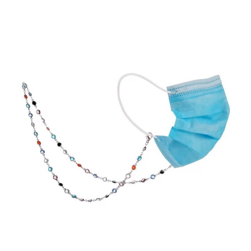 Cuerda colgante para mascarilla 2 en 1, collar de , cordón para máscara facial, soporte para gafas, extensión de cadena, cordón antideslizante con ganchos