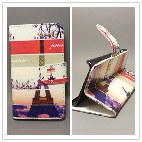 Butterfly Flower Flag Wallet Flip Stand Book Cover Case For LG K3 LTE K100DS K100 4G LTE: 2