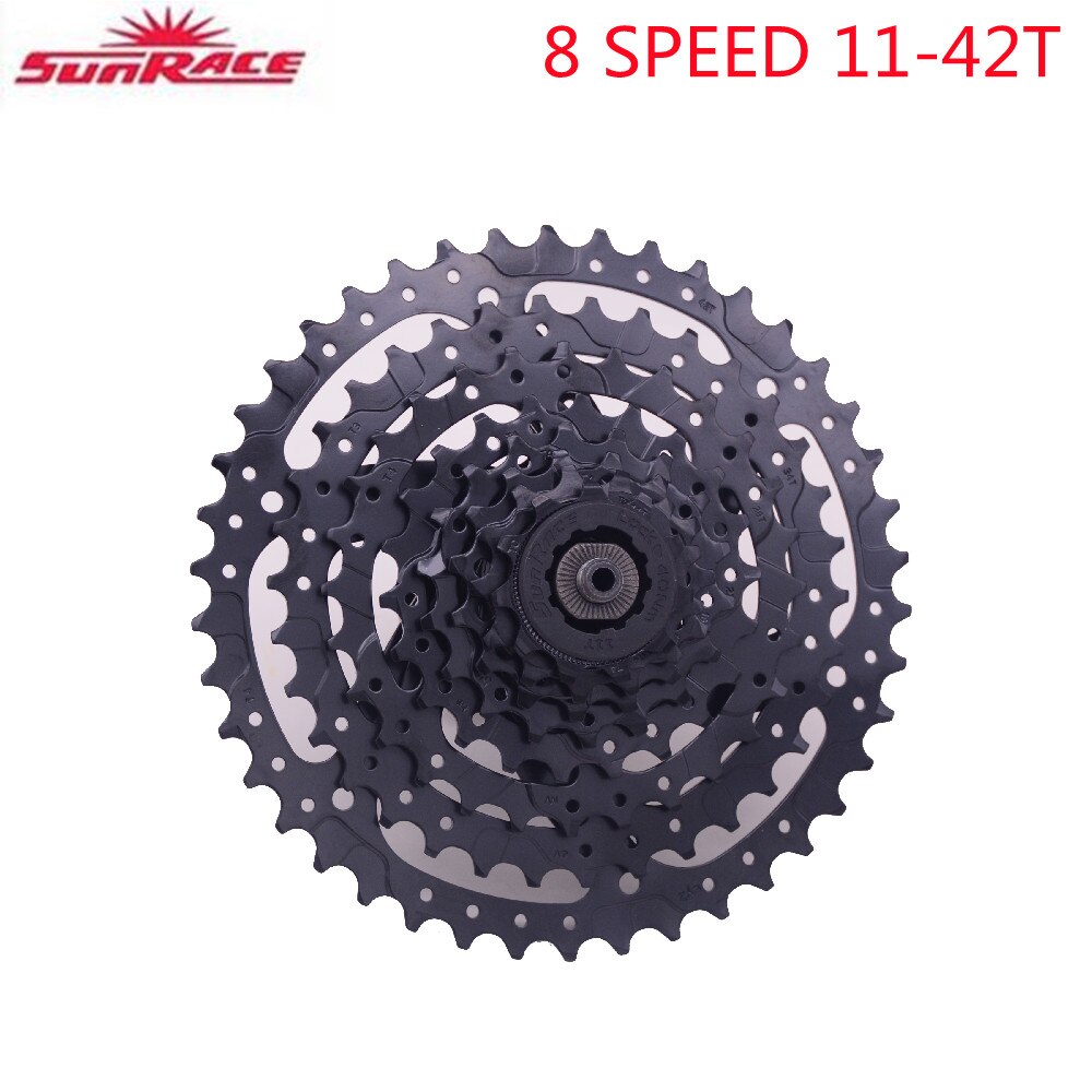 SunRace 8 Speed Bicycle Freewheel Mountain Bike Cassette Tool Flywheel 11-40T/11-42T