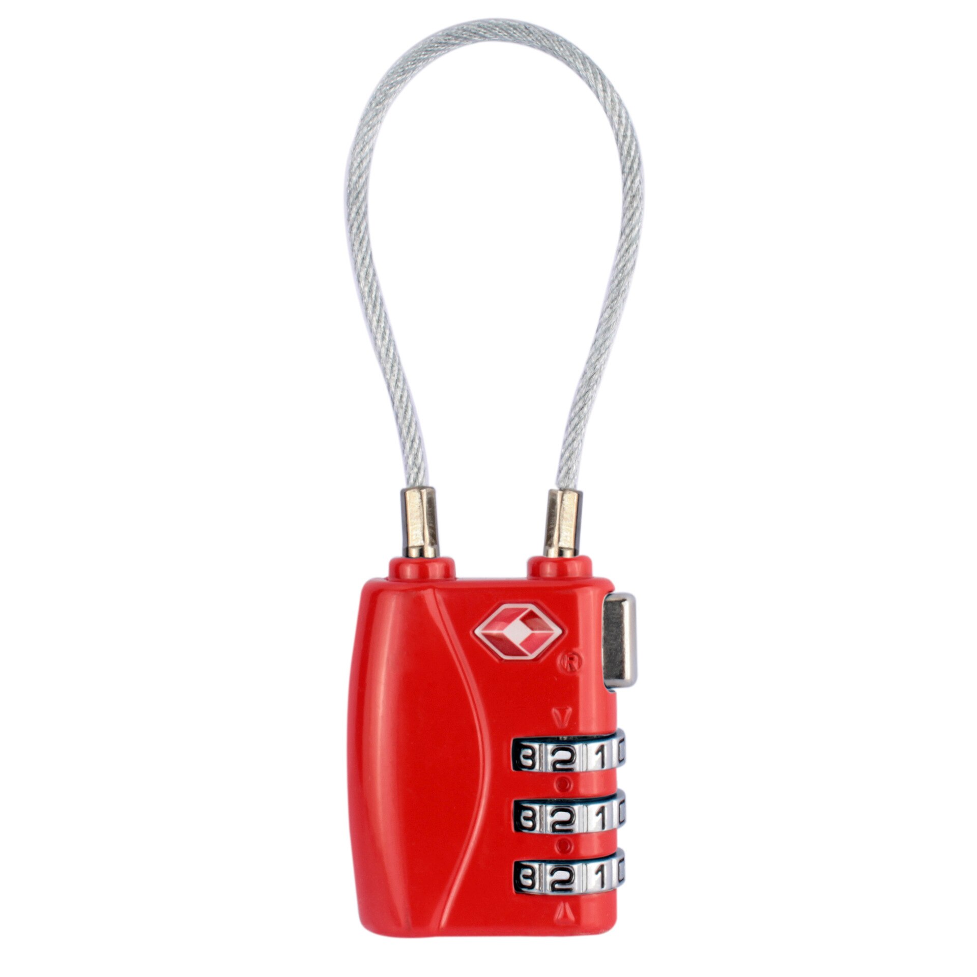 Pièces de bicyclette de combinaison de serrure de protection de vélo de TANDT Mini fil extensible câble antivol Code de sécurité câble de verrouillage mot de passe bagage: Red