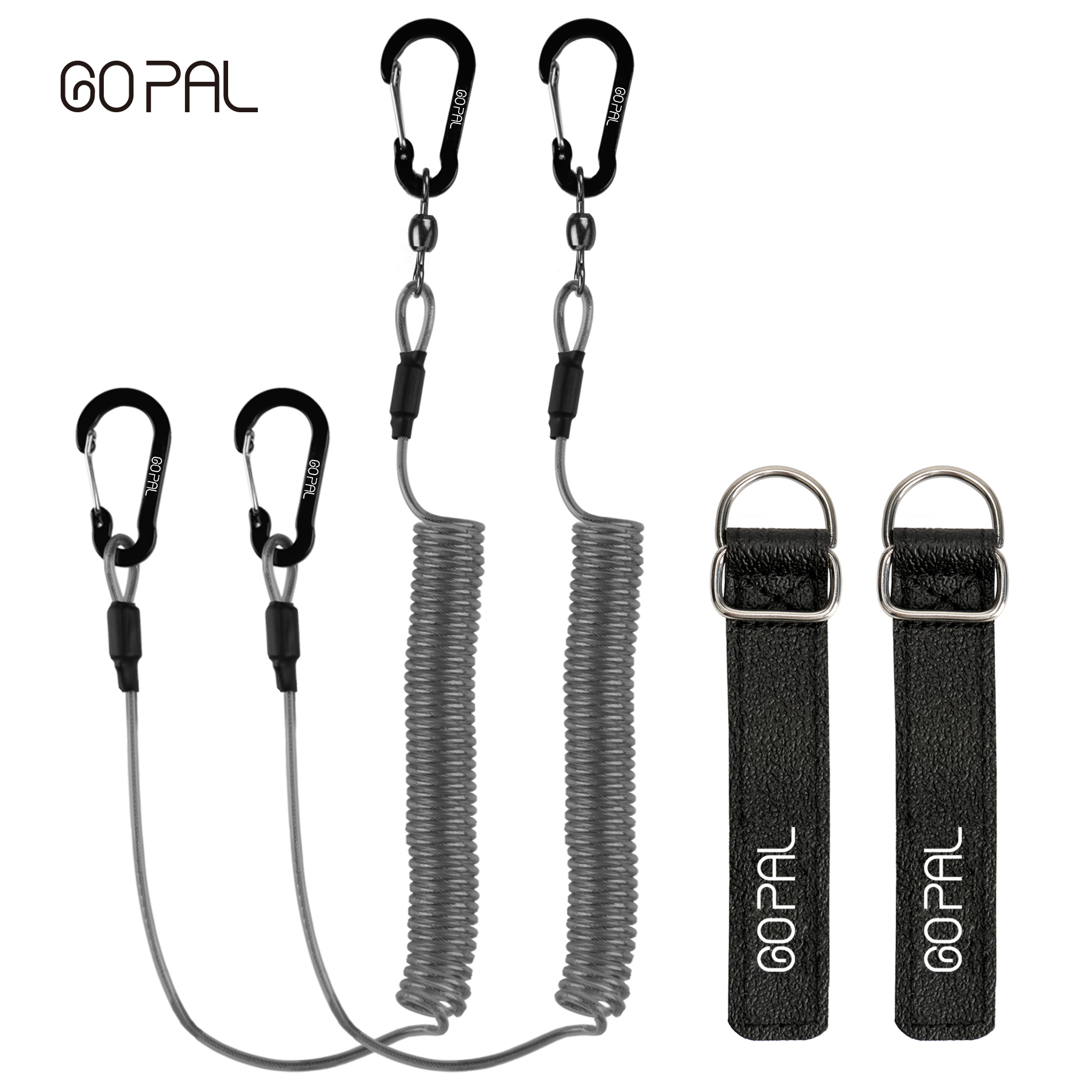 Go Pal 2PCS Sets Paddle Leash Prevents Lost Paddle Adjustable Lanyard Fishing Rod Leash For Kayaking Fishing Tools Rods Strap: Default Title