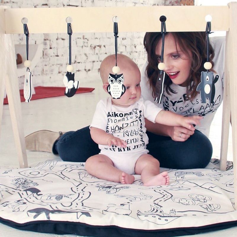 Decoración nórdica para habitación de niños, estante de Fitness para bebé, cochecito, colgantes para colgar