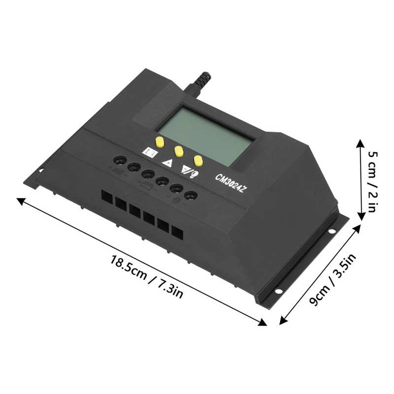CM3024Z 30A Solar Charge Controller LCD PWM Charge Controller Photovoltaic Intelligent Charge Controller